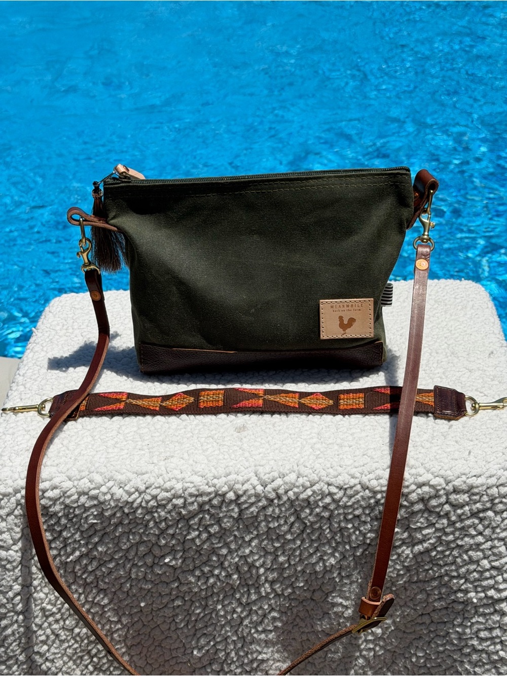 MEANWHILE back on the farm Olive Green Canvas Bag ~ never carries